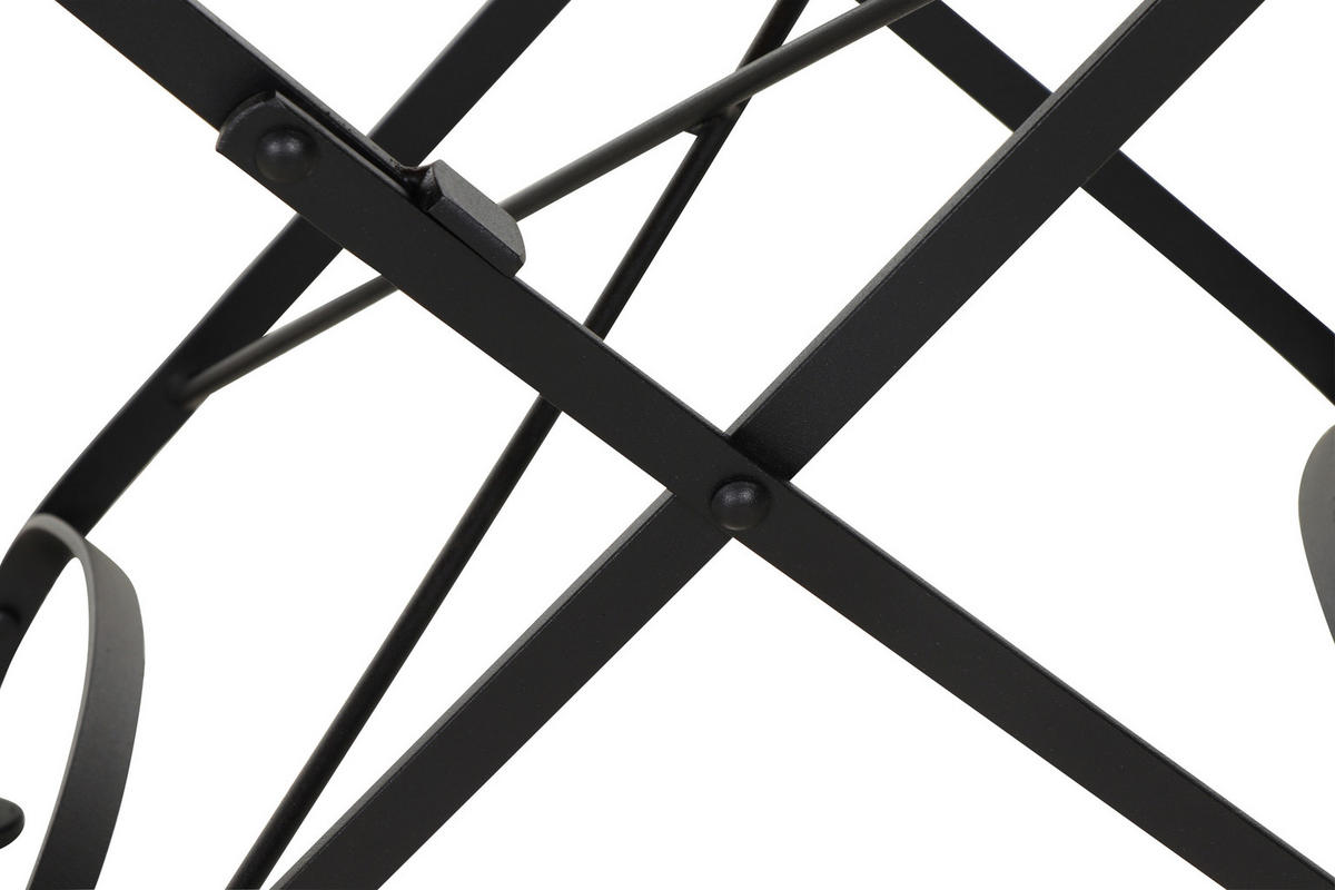 GARTENKLAPPTISCH 85/85/78 cm  - Robinienfarben/Schwarz, KONVENTIONELL, Holz/Metall (85/85/78cm) - Siena Garden