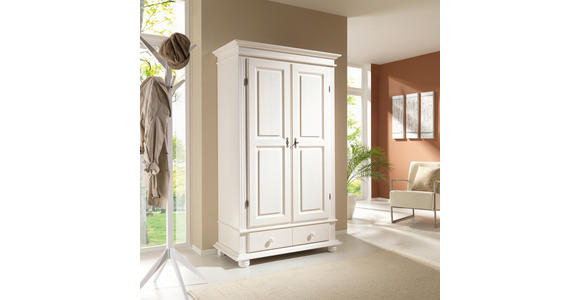 GARDEROBENSCHRANK in 110/192/58 cm - Schwarz/Weiß, LIFESTYLE, Holz/Metall (110/192/58cm) - Landscape