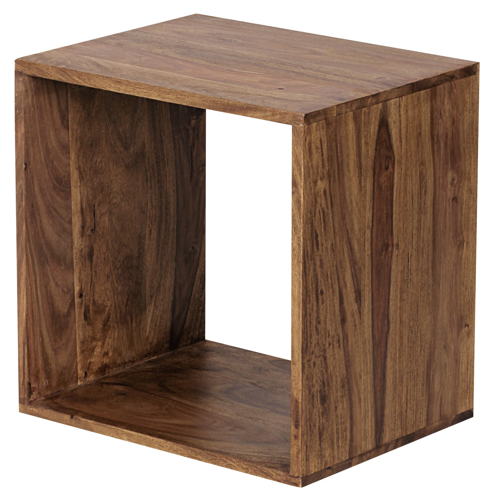 REGAL Sheesham massiv Sheeshamfarben  - Sheeshamfarben, MODERN, Holz (43,5/43,5/33cm) - MID.YOU