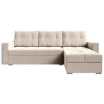 ECKSOFA  in Samt Creme  - Chromfarben/Creme, KONVENTIONELL, Kunststoff/Textil (233/140cm) - Carryhome