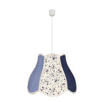 PENDELLEUCHTE Zuza 35/35/90 cm   - Blau/Hellgrau, KONVENTIONELL, Kunststoff/Textil (35/35/90cm)