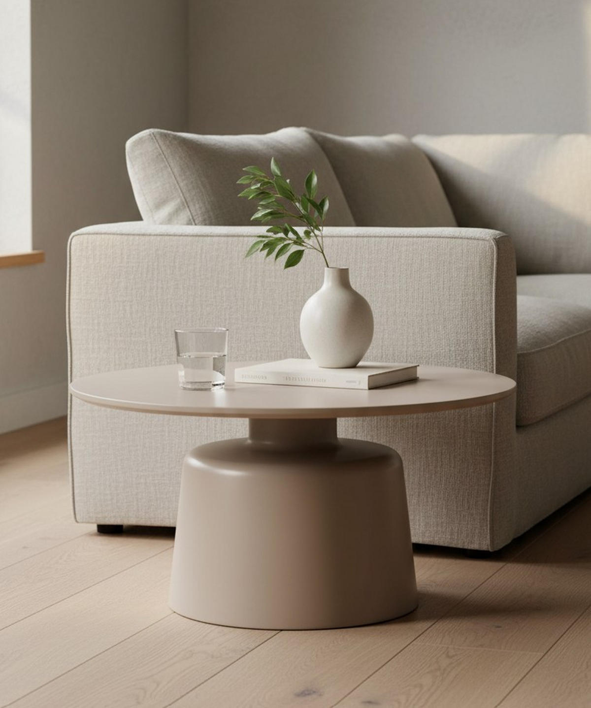 COUCHTISCH  in Metall, Holzwerkstoff  - Kaschmir, Design, Holzwerkstoff/Metall (80/37/80cm) - Livetastic