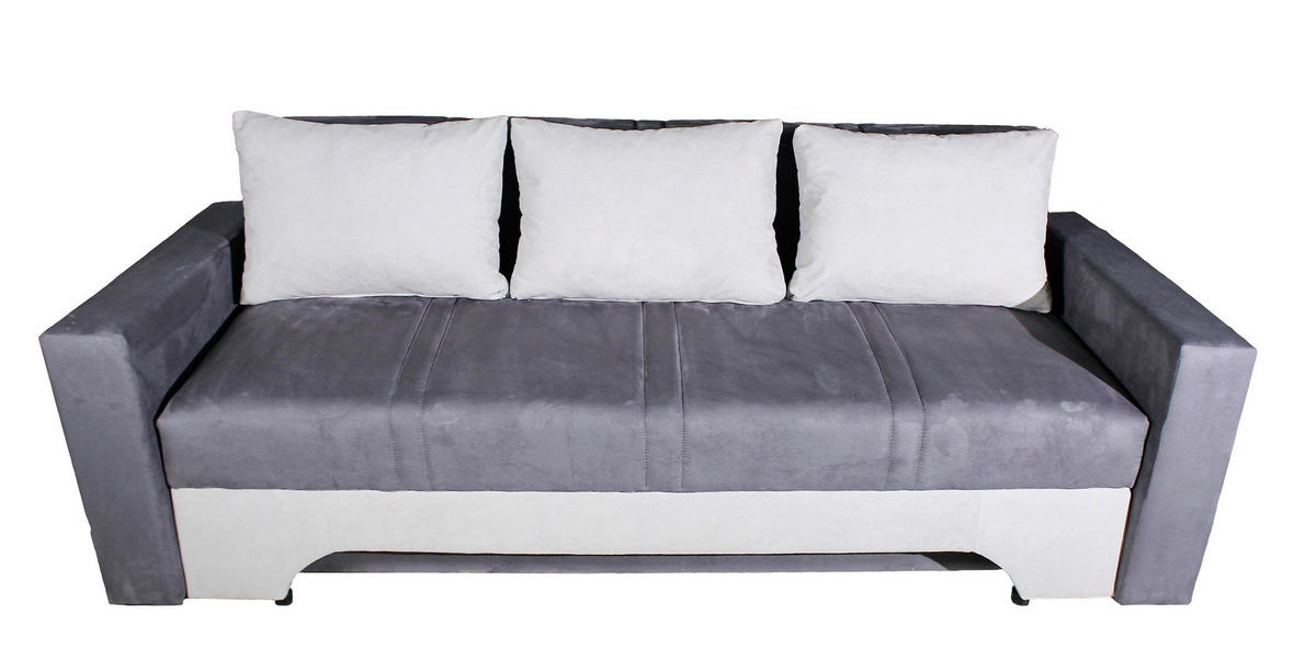 TROSED  - boja aluminijuma, Dizajnerski, koža/drvo (235/85/80cm) - Xora