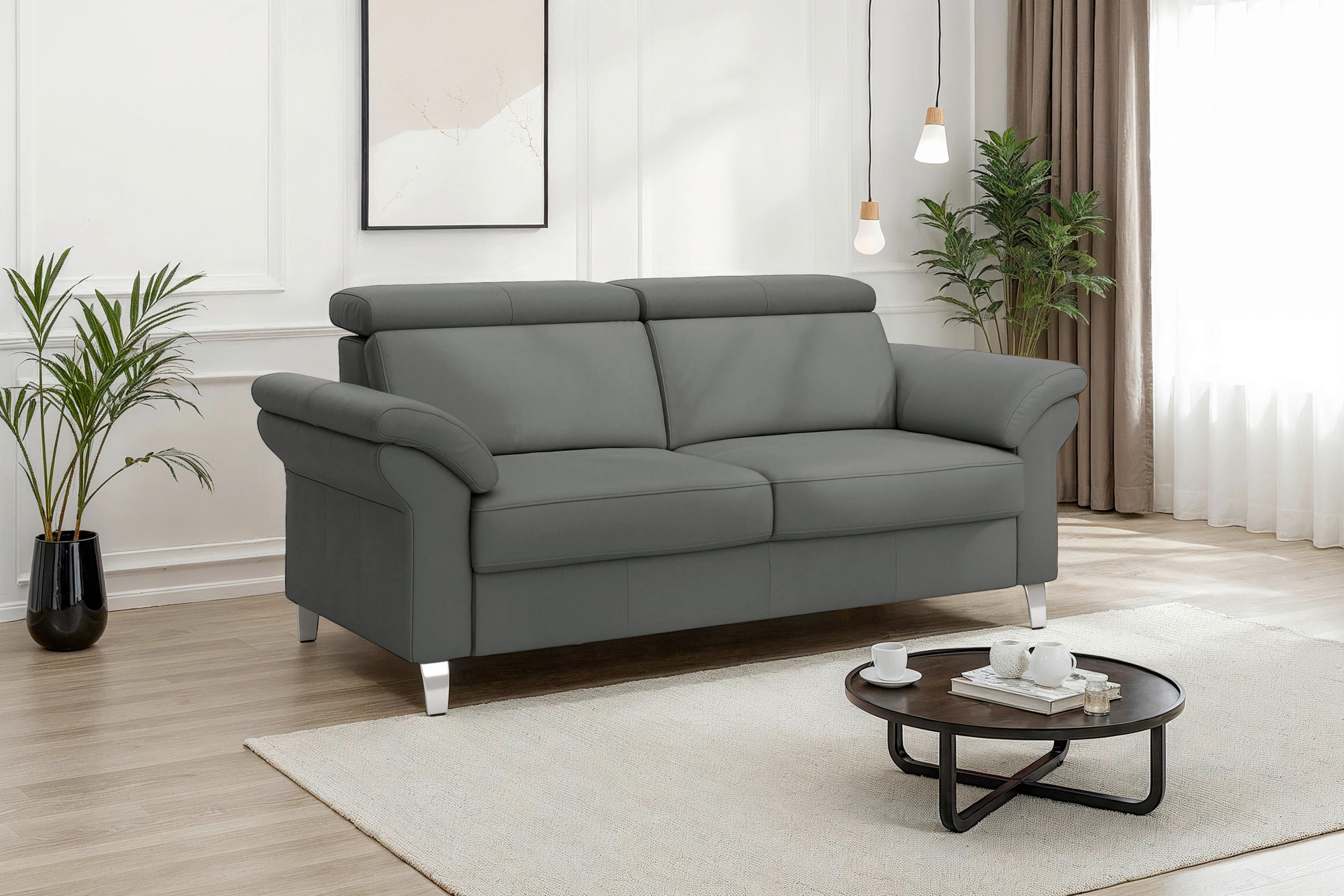 Sit & More 3-Sitzer-Sofa Arngast E Anthrazit 186x84x93 cm