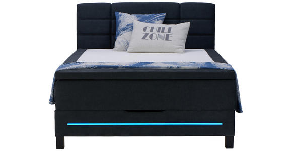 BOXSPRINGBETT 140/200 cm in Anthrazit - Anthrazit/Schwarz, KONVENTIONELL, Holzwerkstoff/Kunststoff (140/200cm) - Carryhome