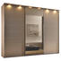 SCHWEBETÜRENSCHRANK 3-türig Bronzefarben, Eichefarben - Chromfarben/Eichefarben, KONVENTIONELL, Glas/Holzwerkstoff (280/222/68cm) - Moderano SCHWEBETÜRENSCHRANK 3-türig Bronzefarben, Eichefarben - Chromfarben/Eichefarben, KONVENTIONELL, Glas/Holzwerkstoff (280/222/68cm) - Moderano