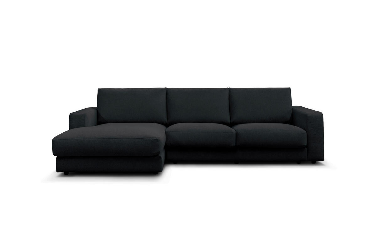 ECKSOFA VIGO Schwarz  - Schwarz, Design, Textil (172/303cm) - MID.YOU