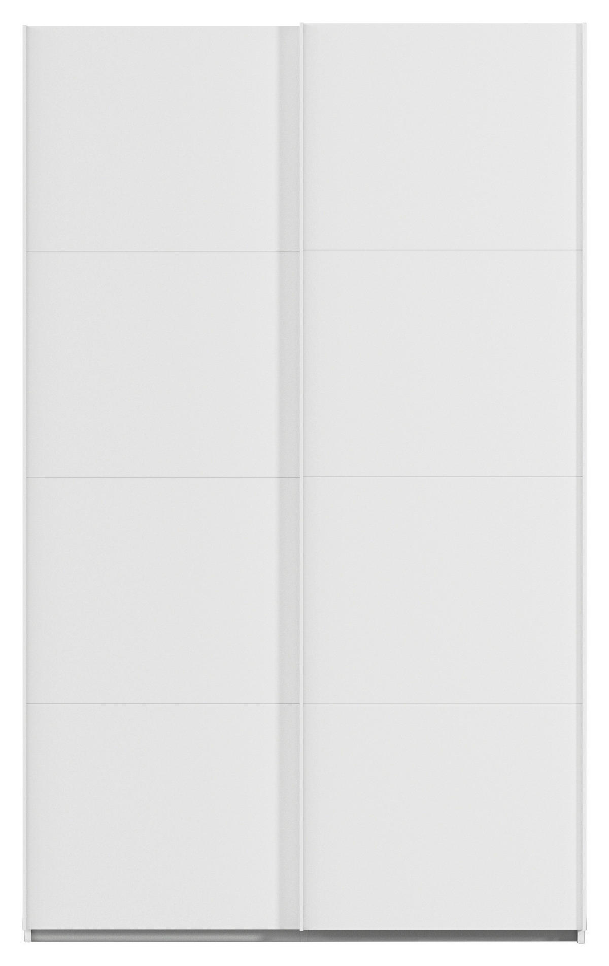 SCHWEBETÜRENSCHRANK 137/223/68 cm 2-türig Weiß  - Weiß, Design, Holzwerkstoff/Kunststoff (137/223/68cm) - Novel