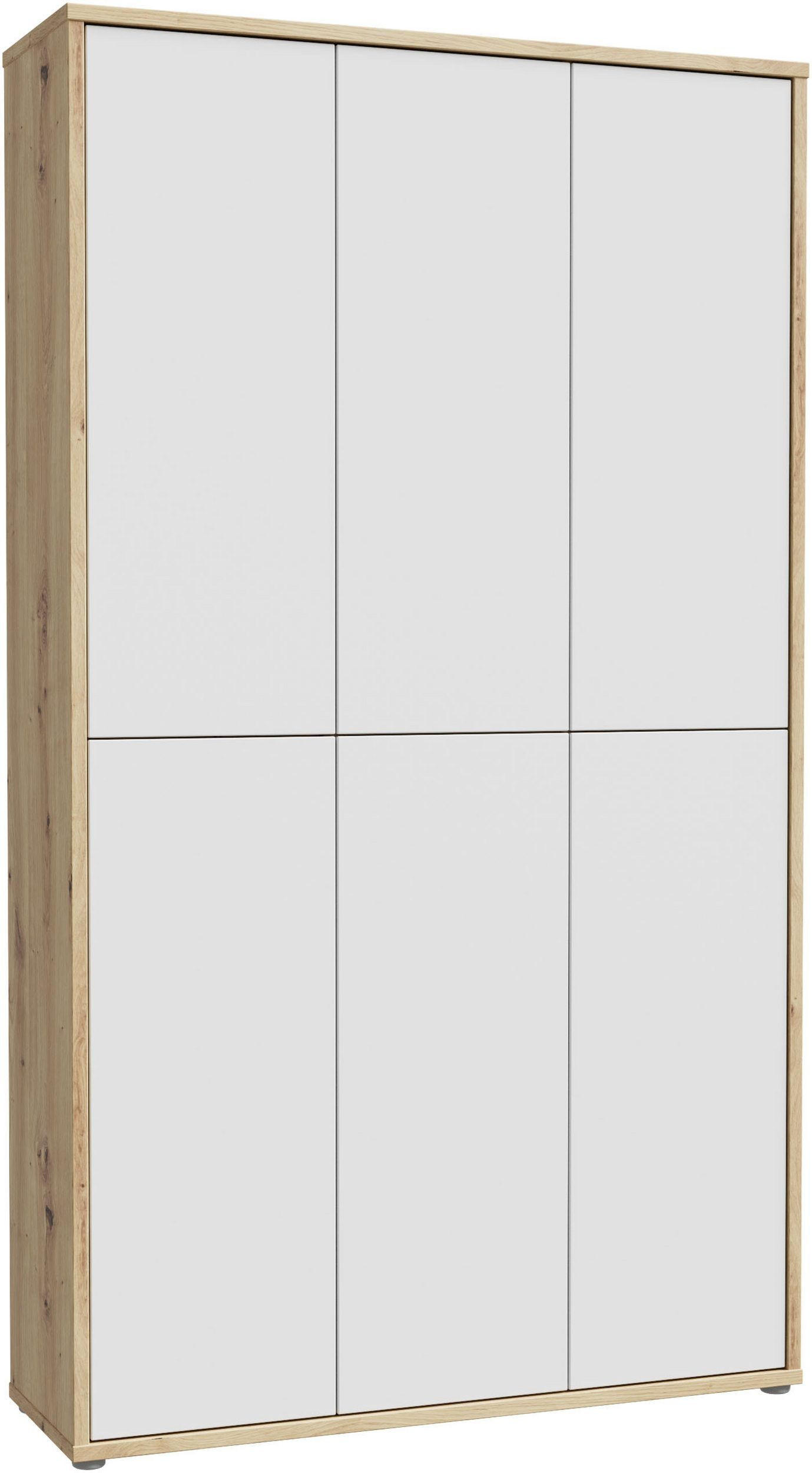 SCHUHSCHRANK Hellgrau, Eiche Artisan  - Hellgrau/Eiche Artisan, MODERN, Holzwerkstoff/Kunststoff (109,2/191,9/34,9cm) - Xora