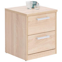 ÉJJELISZEKRÉNY Sonoma tölgy  - fekete/Sonoma tölgy, Konventionell, faalapú anyag/fém (38/46/36cm) - Xora