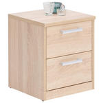 NACHTKÄSTCHEN in Sonoma Eiche  - Silberfarben/Schwarz, KONVENTIONELL, Holzwerkstoff/Metall (38/46/36cm) - Xora