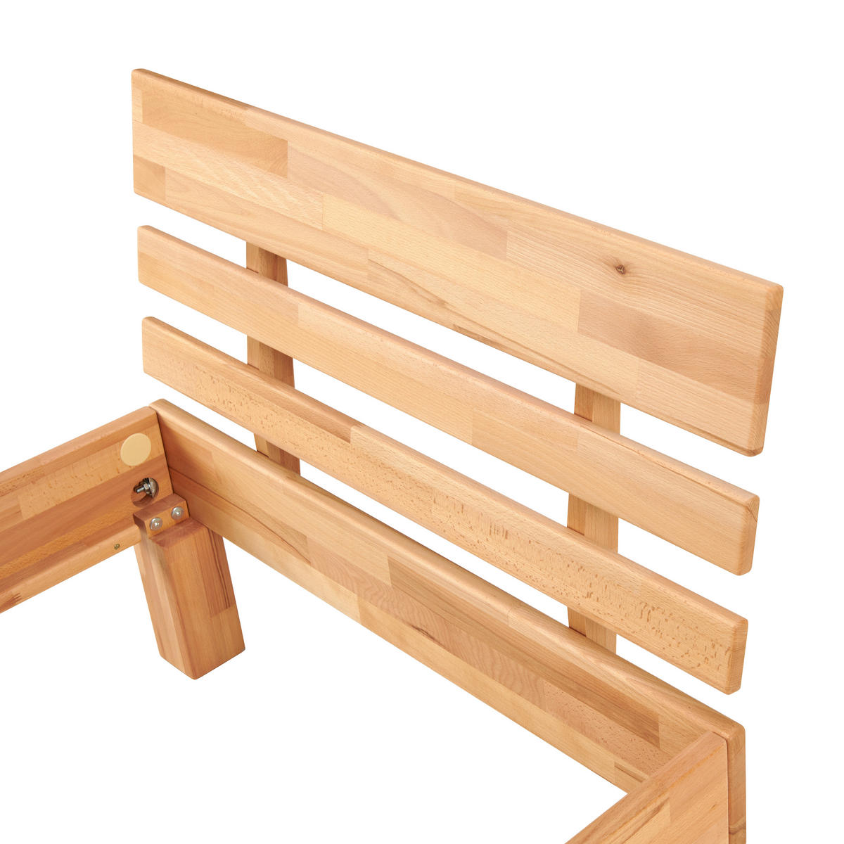 BETT 90/200 cm  in Kernbuche   - Kernbuche, Natur, Holz (90/200cm) - MID.YOU