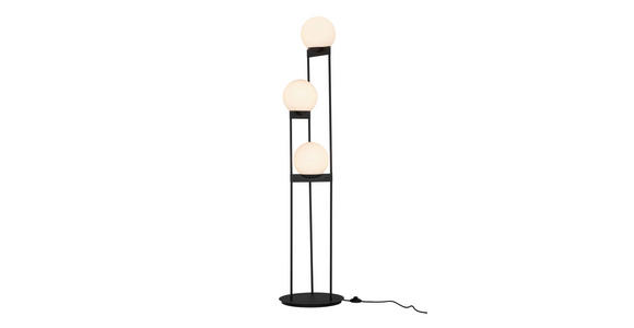 STEHLEUCHTE 37/163 cm - Schwarz, Design, Glas/Metall (37/163cm) - Dieter Knoll