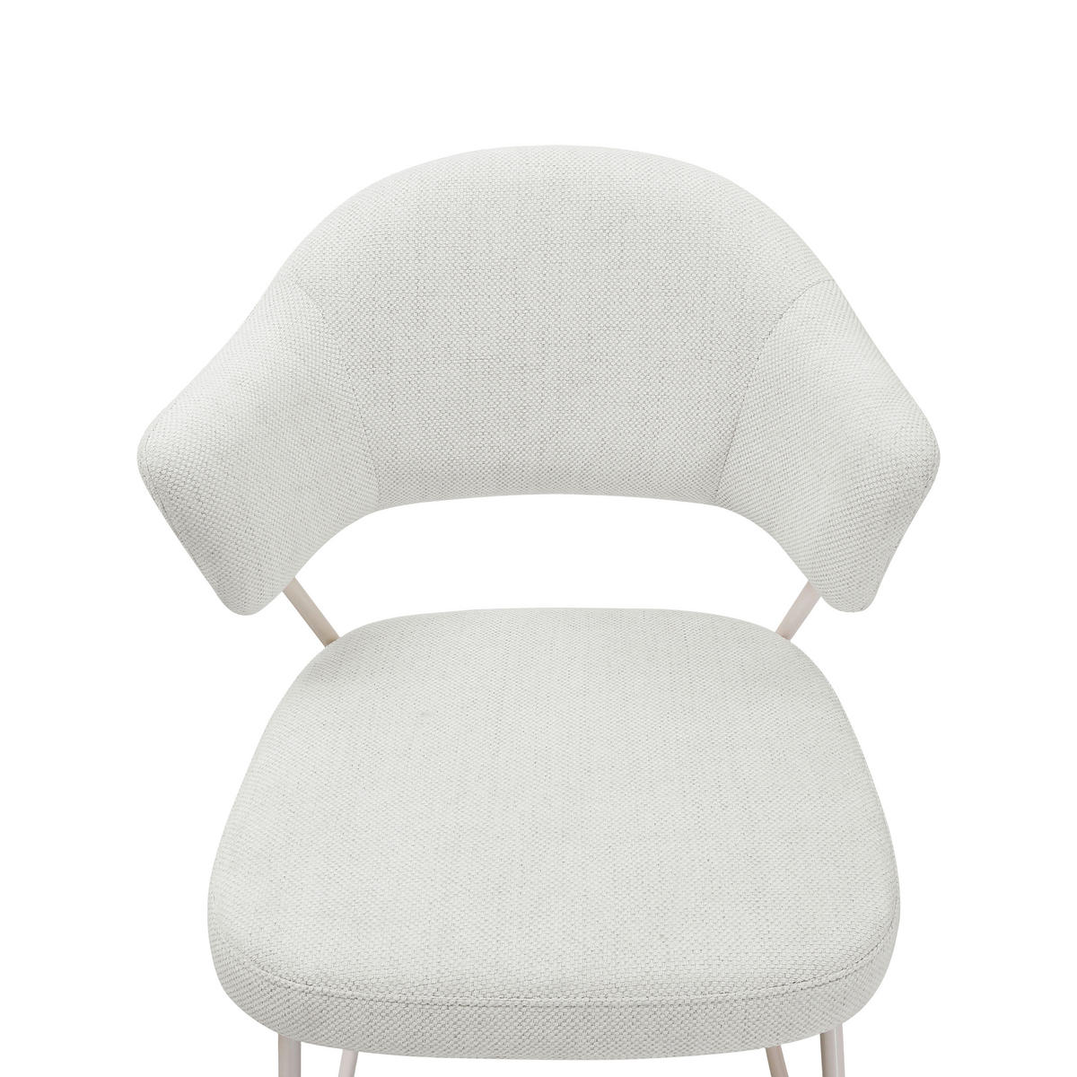 STUHL - Creme, Design, Textil/Metall (57/82/62cm) - Novel