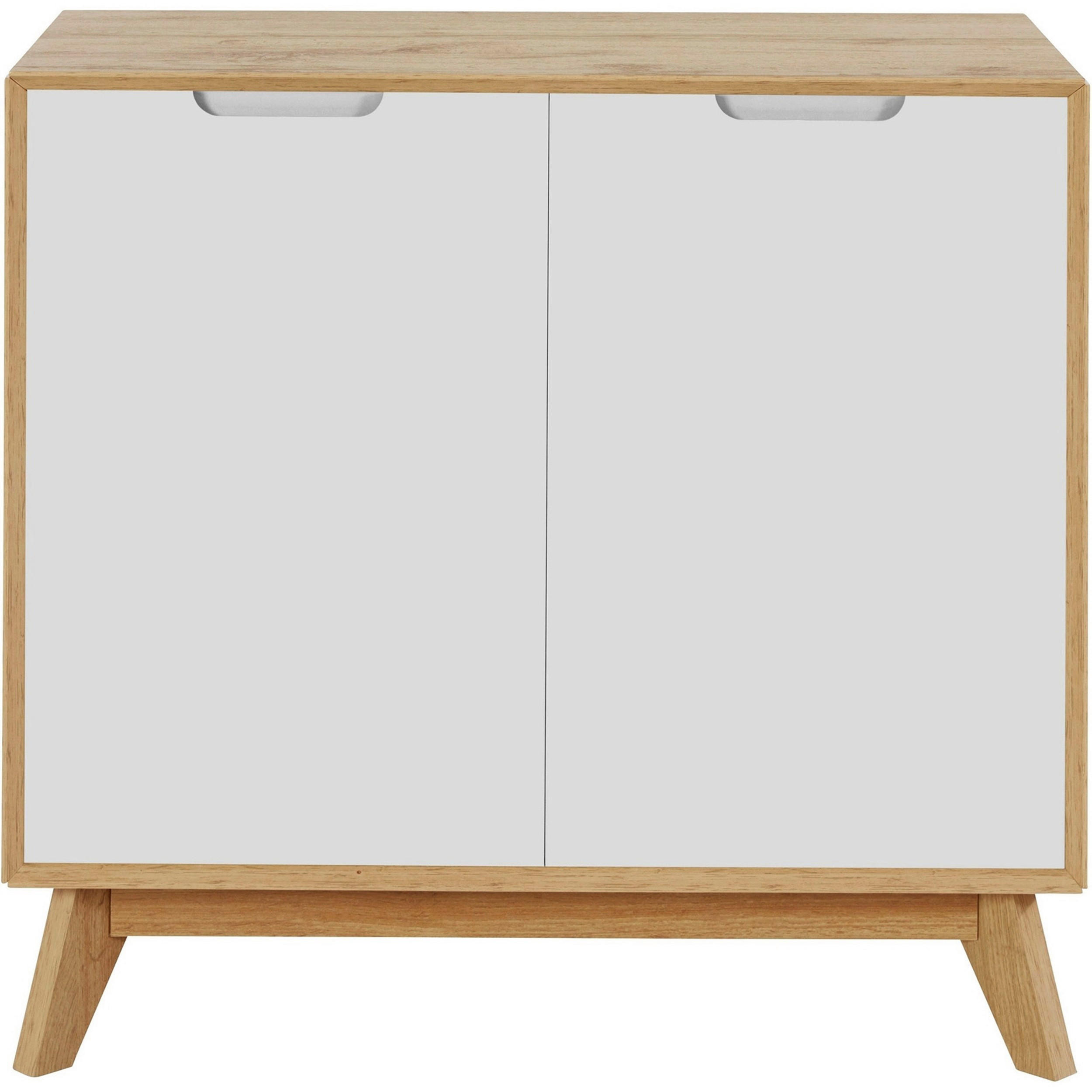 SCHUHSCHRANK Weiß, Eiche Wotan  - Eiche Wotan/Weiß, Design, Holzwerkstoff (80/75/40cm) - Livetastic