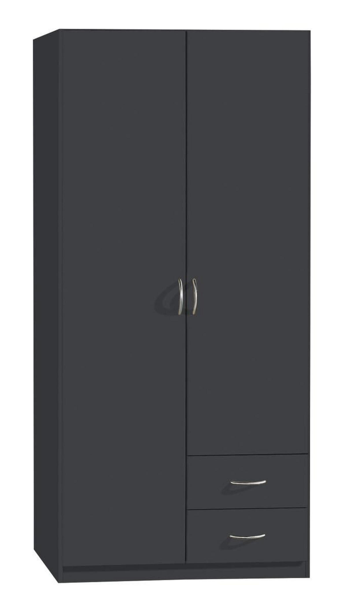 KLEIDERSCHRANK in Grau  - Silberfarben/Grau, Konventionell, Holzwerkstoff/Kunststoff (91/197/54cm) - Boxxx