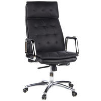 CHEFSESSEL Schwarz  - Schwarz, Basics, Leder/Kunststoff (60/130/48cm) - MID.YOU