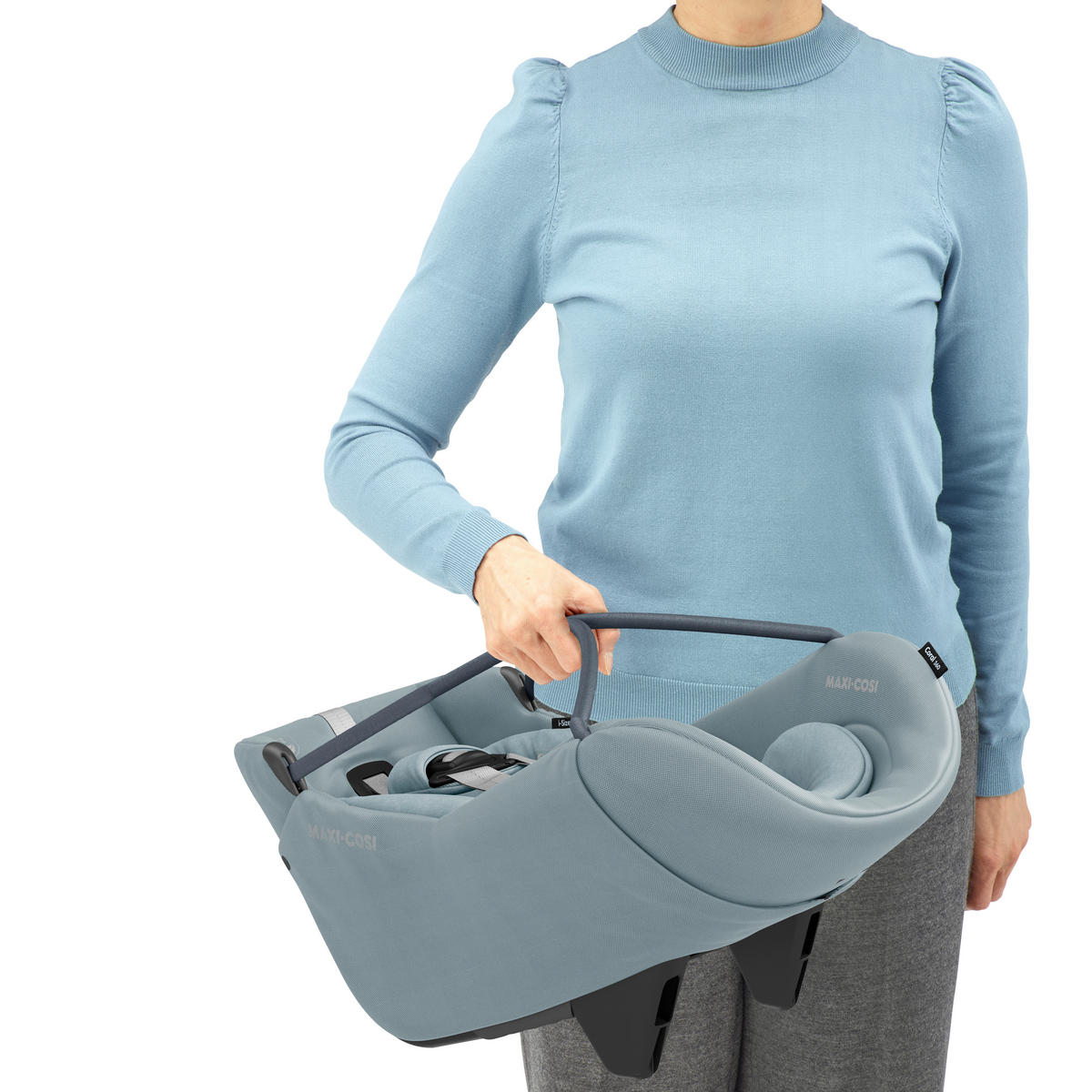 BILBARNSTOL Coral 360  - ljusgrå/svart, Basics, metall/textil (44/58/68cm) - Maxi-Cosi