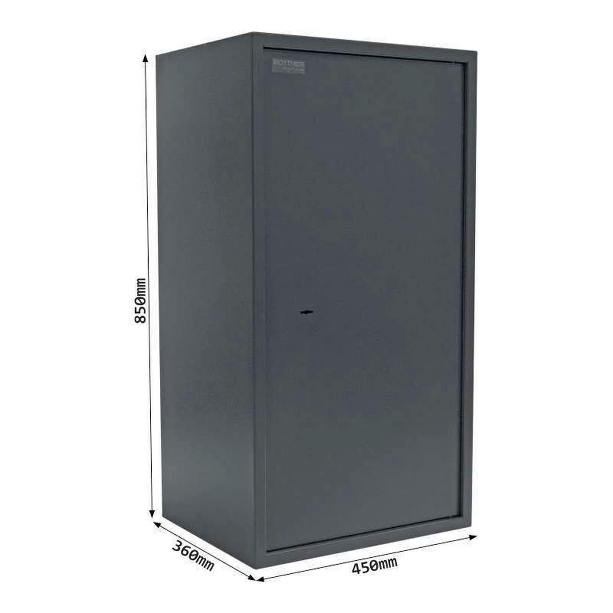 TRESOR - Anthrazit, KONVENTIONELL, Metall (45/85/36cm) - ROTTNER