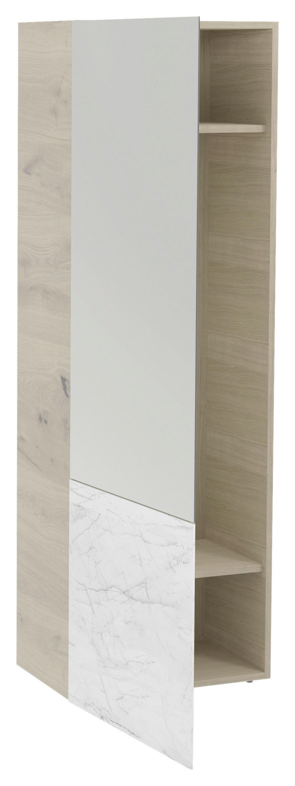 GARDEROBENSCHRANK  in 64/194/41,2 cm  - Wildeiche/Weiß, Natur, Glas/Holz (64/194/41,2cm) - Voglauer