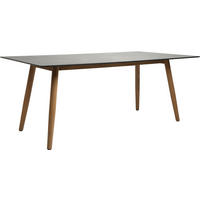 GARTENTISCH Kunststoff Hellgrau rechteckig  - Hellgrau/Teakfarben, MODERN, Holz/Kunststoff (180/100/73,5cm) - Stern