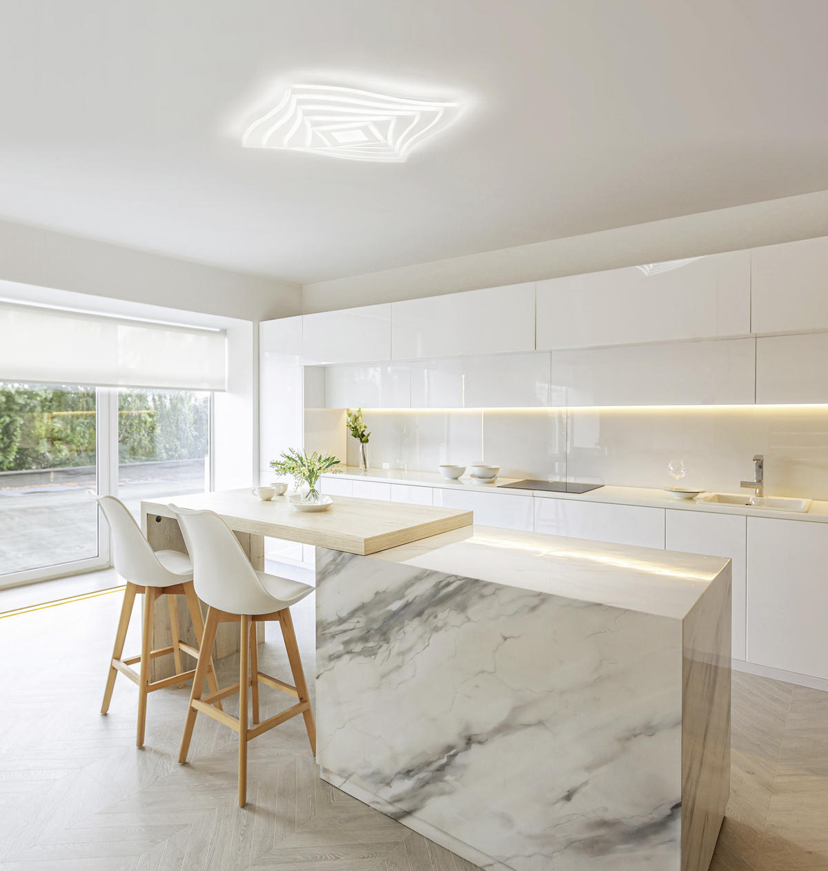 LED-DECKENLEUCHTE 50/5/50 cm   - Weiß, Basics, Kunststoff (50/5/50cm)
