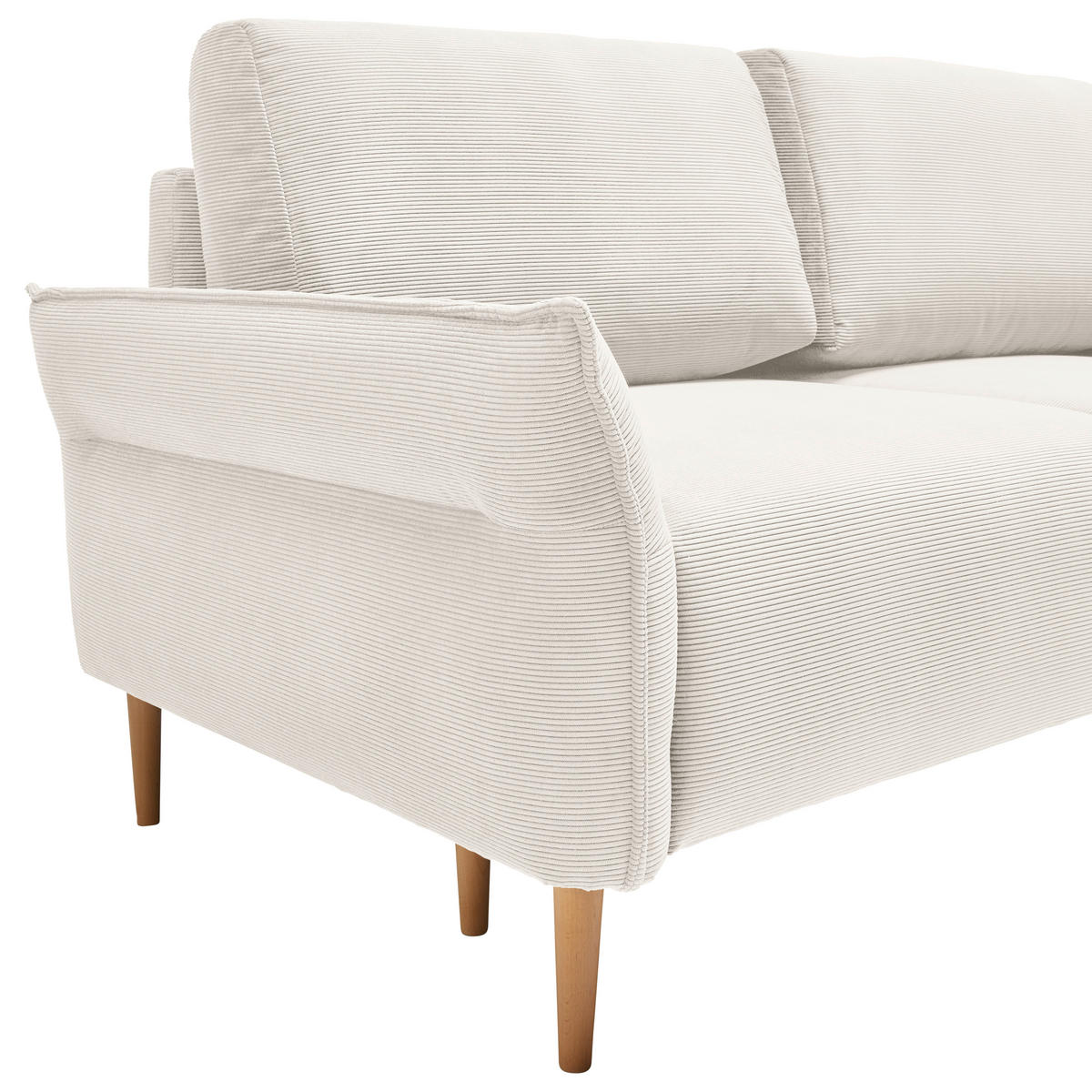 3-SITZER-SOFA Cord Beige  - Beige/Naturfarben, Modern, Holz/Textil (183/85/92cm) - MID.YOU