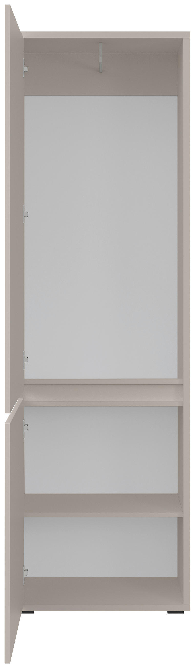 GARDEROBENSCHRANK Liv  in 60/195/33,8 cm  - Kaschmir/Schwarz, KONVENTIONELL, Holzwerkstoff (60/195/33,8cm) - Xora