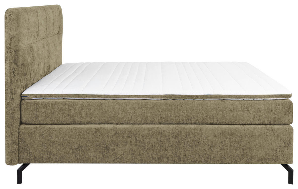BOXSPRINGBETT 160/200 cm  in Cappuccino  - Schwarz/Cappuccino, Design, Textil/Metall (160/200cm) - Esposa