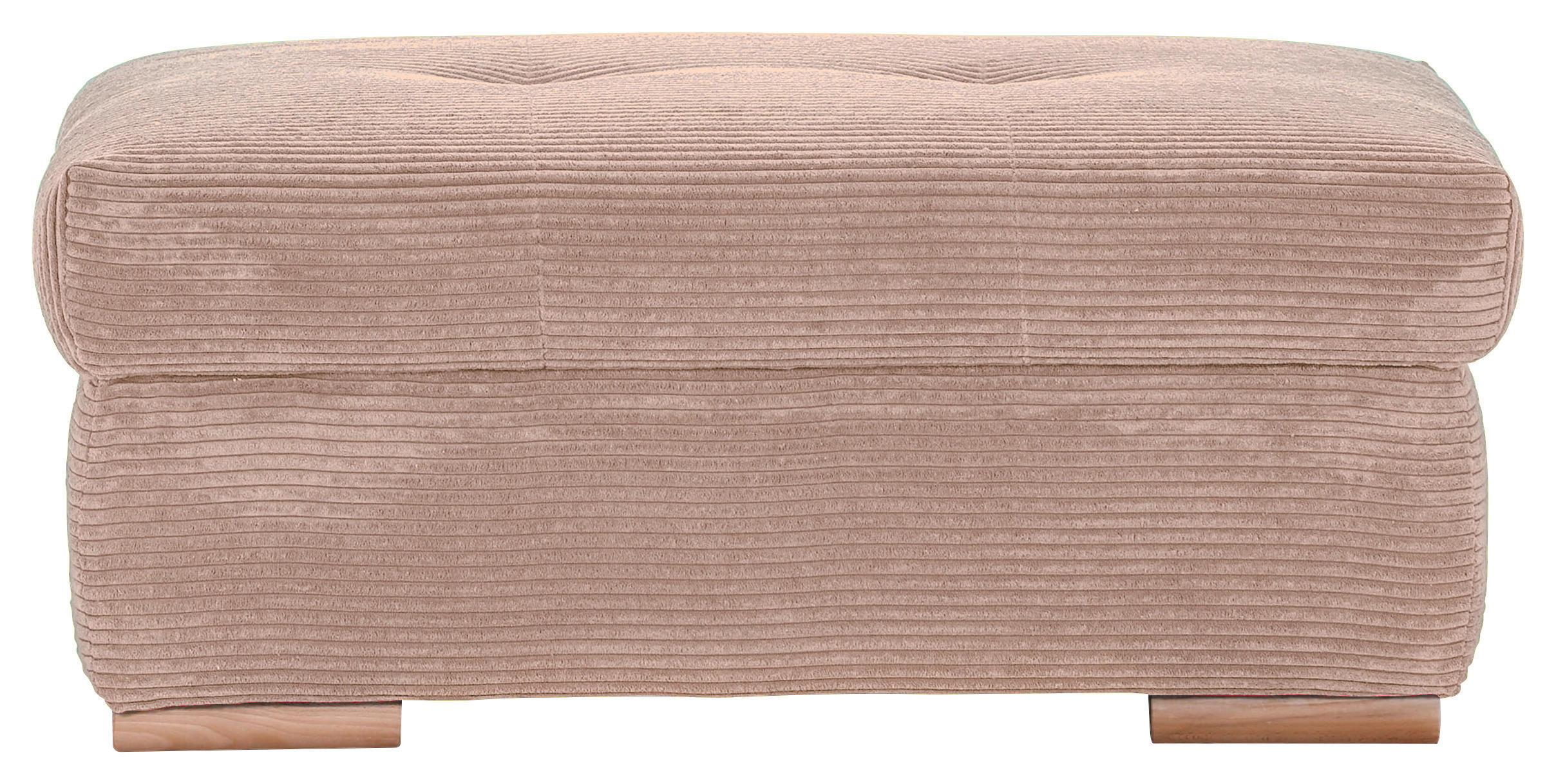 HOCKERBANK in Textil Altrosa  - Eichefarben/Altrosa, KONVENTIONELL, Holz/Textil (103/45/71cm) - Carryhome