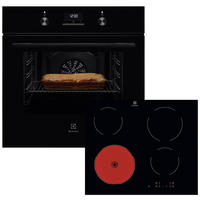 BACKOFENSET ELXB1K  - Schwarz, Basics, Glas/Metall (60/59,4/56cm) - Electrolux