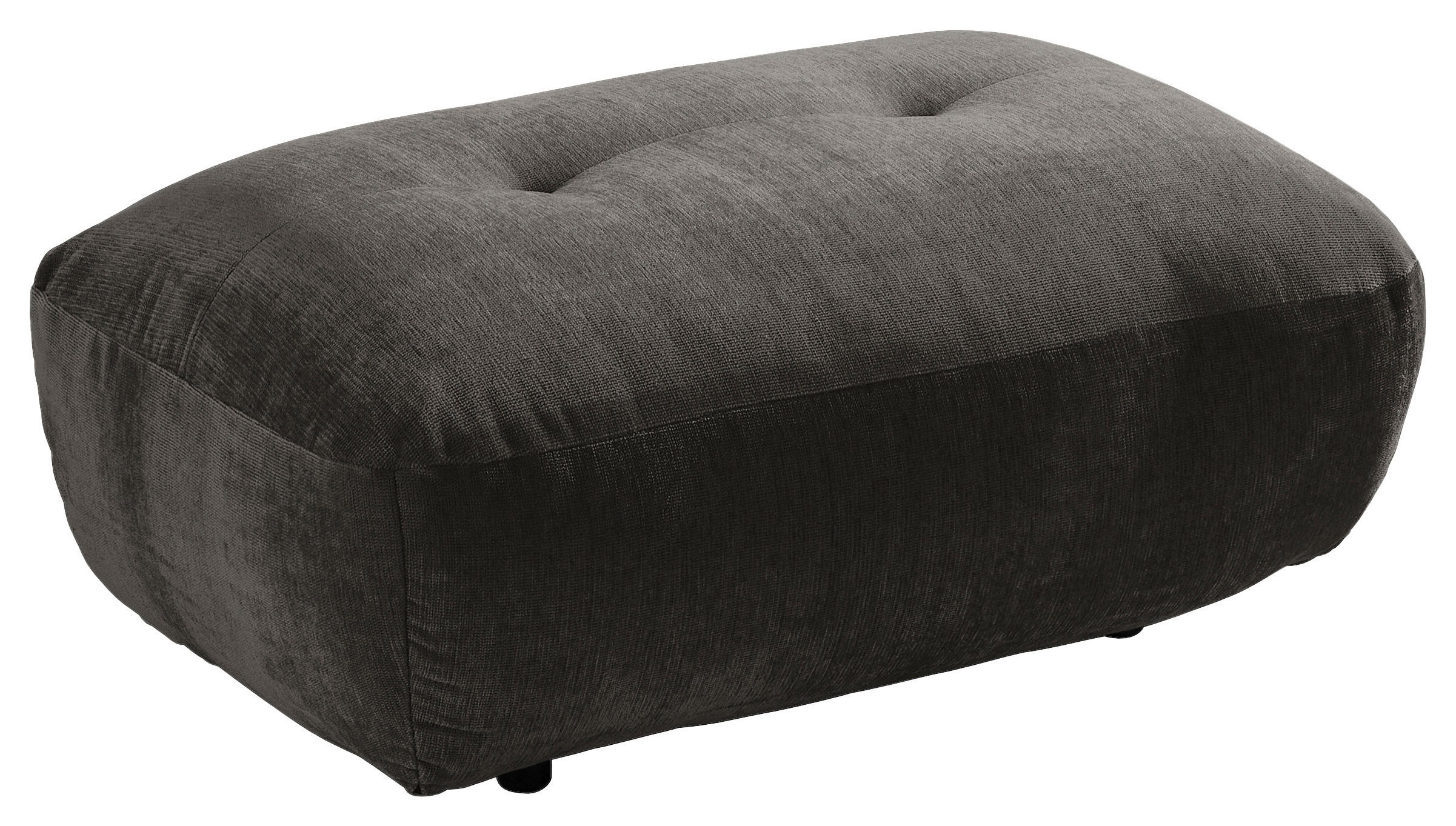 HOCKER in Textil Anthrazit  - Anthrazit/Schwarz, Modern, Kunststoff/Textil (112/46/65cm) - Trendmanufaktur