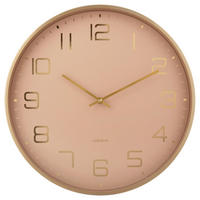 WANDUHR Elegance Goldfarben, Hellbraun 40/40/4,2 cm  - Hellbraun/Goldfarben, Basics, Metall (40/40/4,2cm) - Karlsson