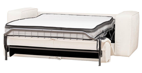 SCHLAFSOFA  in Chenille Creme  - Creme/Schwarz, Design, Kunststoff/Textil (227/74/105cm) - Novel