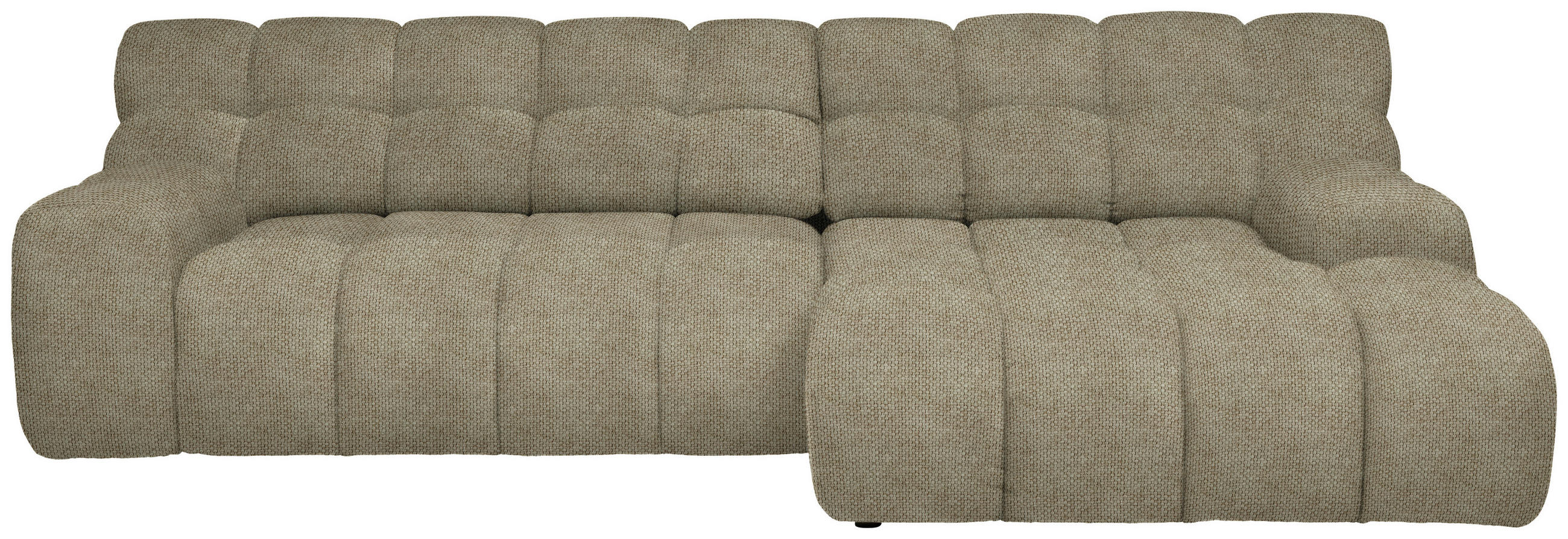 ECKSOFA in Webstoff Beige  - Beige/Schwarz, Modern, Kunststoff/Textil (297/180cm) - Welnova