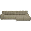 ECKSOFA in Webstoff Beige  - Beige/Schwarz, Modern, Kunststoff/Textil (297/180cm) - Welnova