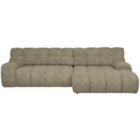 ECKSOFA in Webstoff Beige  - Beige/Schwarz, Modern, Kunststoff/Textil (297/180cm) - Welnova