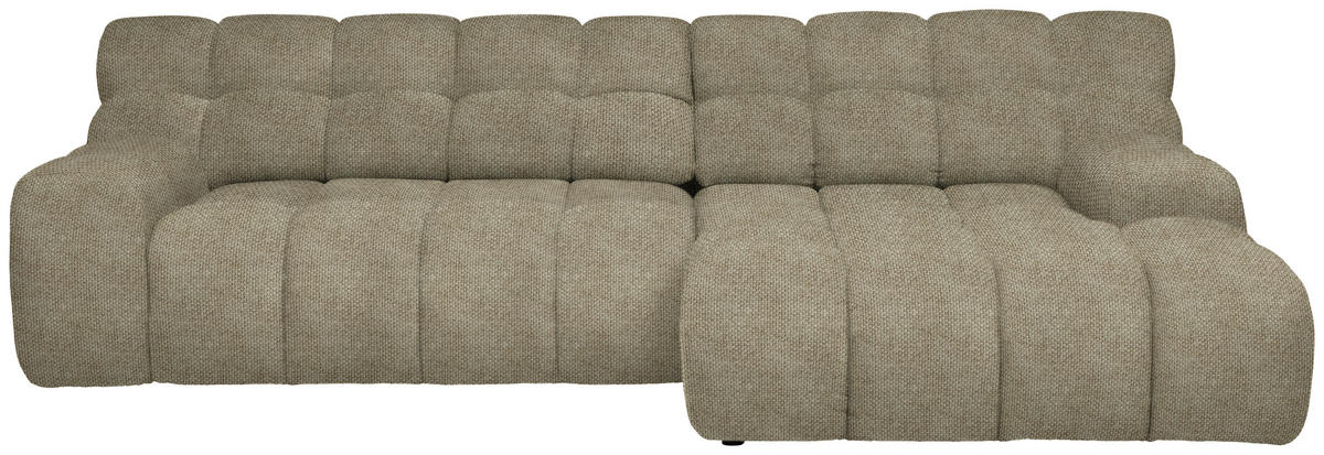 ECKSOFA in Webstoff Beige  - Beige/Schwarz, Modern, Kunststoff/Textil (297/180cm) - Welnova