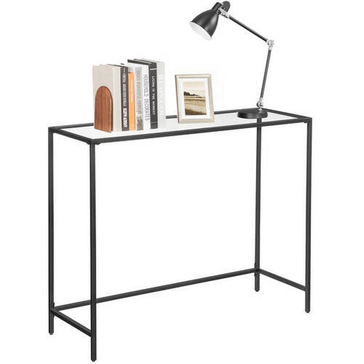 KONSOLENTISCH Schwarz   - Schwarz, Trend, Glas/Metall (100/35/80cm) - Boxxx