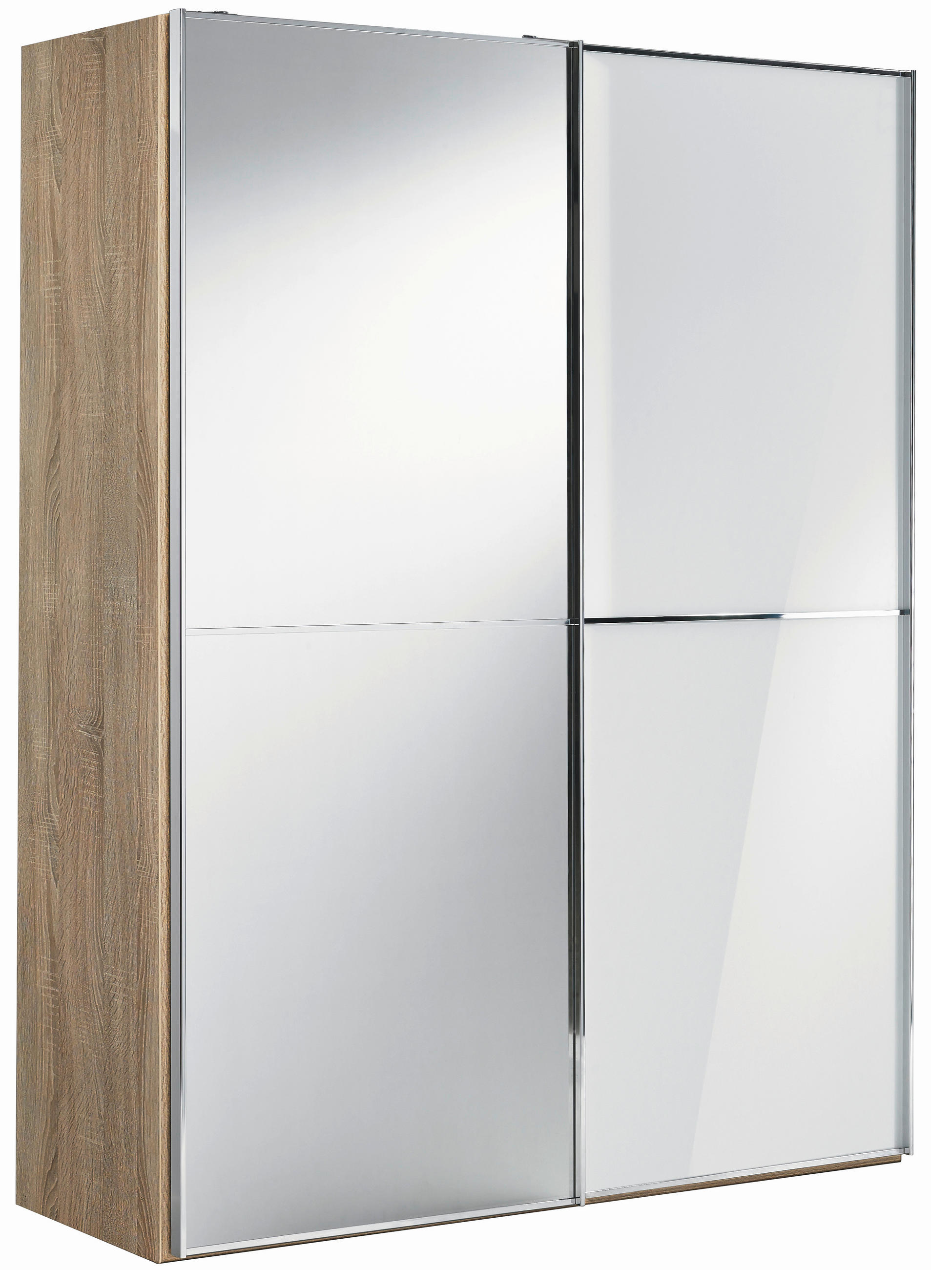 Moderano Schwebetürenschrank Sinfonie Plus Weiß, Sonoma Eiche 167x222x68 cm