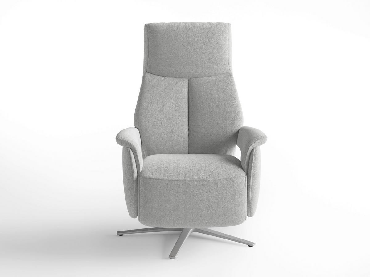 RELAXSESSEL in Textil Silberfarben  - Silberfarben, Basics, Textil/Metall (75/110/85cm) - Sit & More
