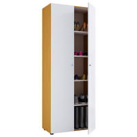 SCHUHSCHRANK Braun, Weiß, Buchefarben  - Silberfarben/Buchefarben, Design, Holzwerkstoff/Kunststoff (71/180/39cm) - MID.YOU