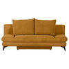 SCHLAFSOFA in Cord Dunkelgelb  - Dunkelgelb/Schwarz, Konventionell, Textil/Metall (200/78/95cm) - home24