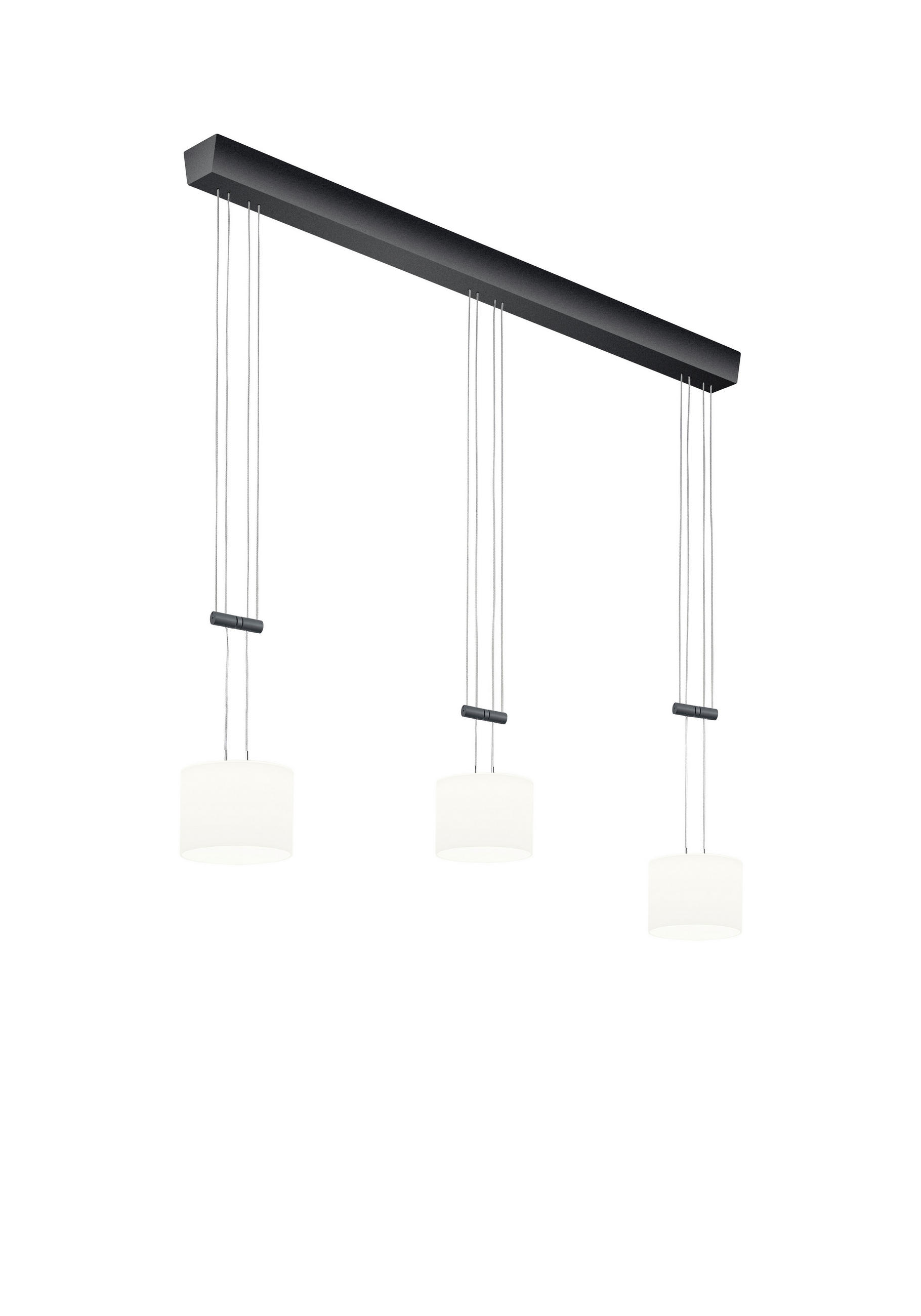 LED-HÄNGELEUCHTE Grazia 106/22/150 cm  - Schwarz, Design, Glas/Metall (106/22/150cm) - Bankamp