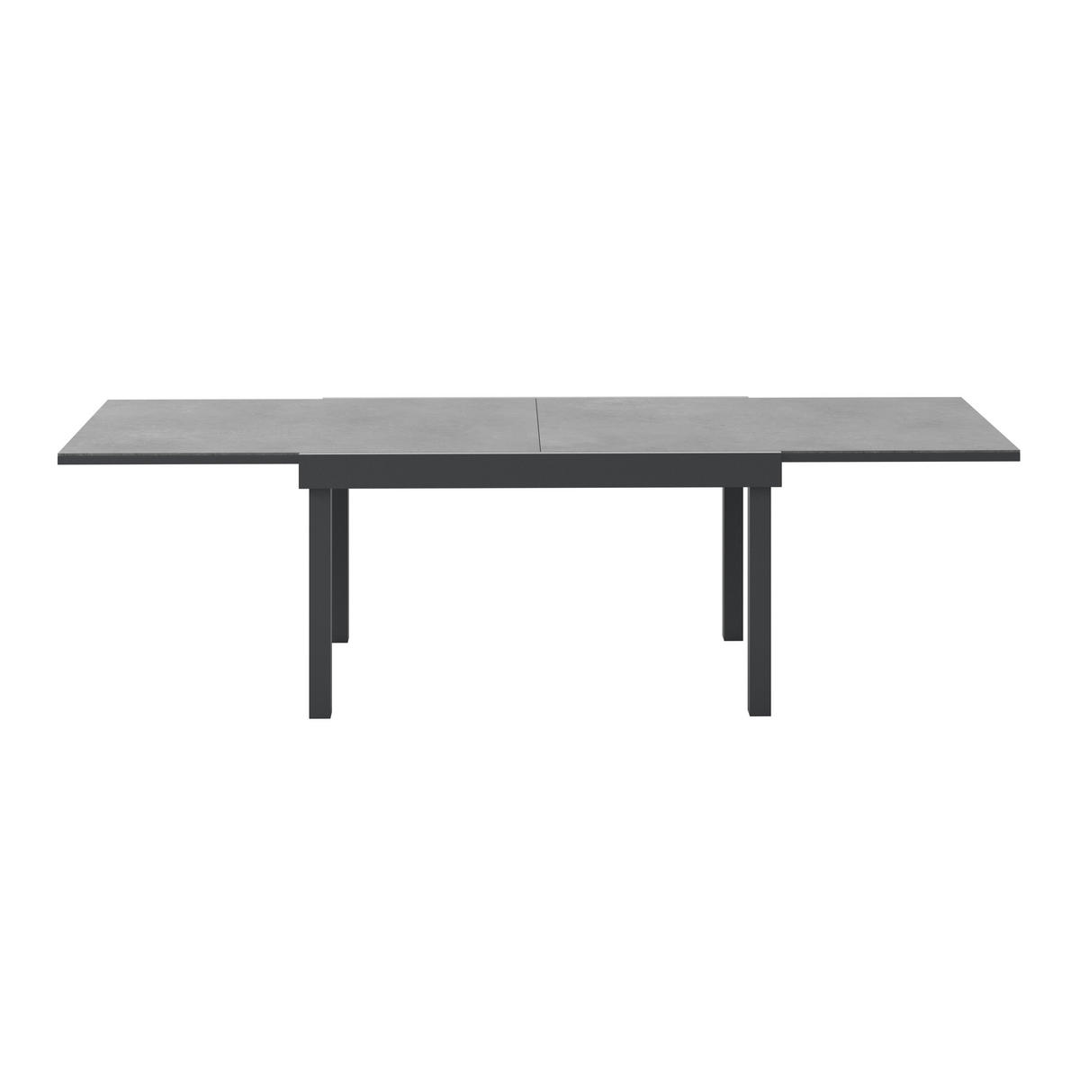 KERTI ASZTAL   - antracit, Modern, műanyag/fém (135/270/75/90cm) - Ambia Garden