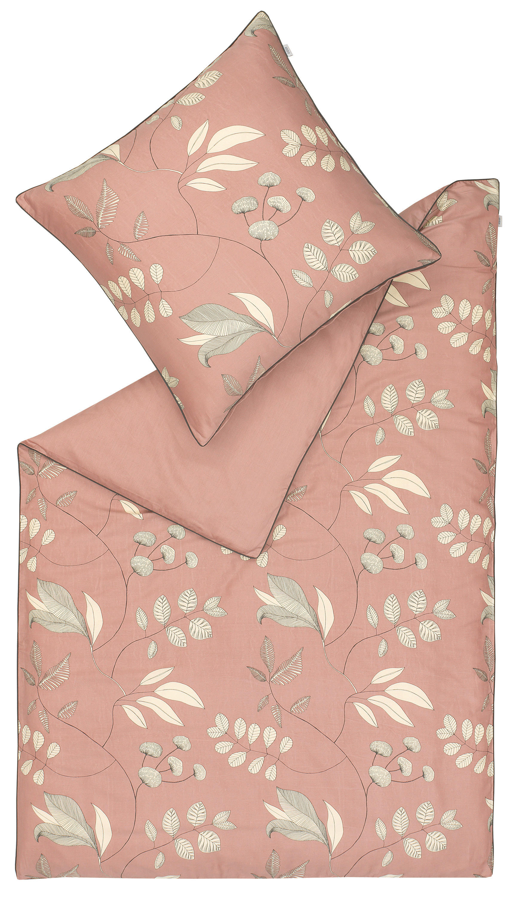 WENDEBETTWÄSCHE SW-Delicate Satin 135/200 cm  - Creme/Altrosa, Basics, Textil (135/200cm) - Schöner Wohnen