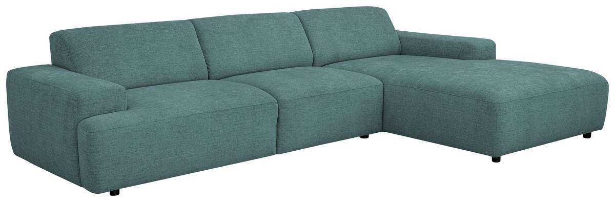 ECKSOFA Dunkelbraun Chenille Rücken echt  - Dunkelbraun/Schwarz, MODERN, Kunststoff/Textil (296/185cm) - Hom`in