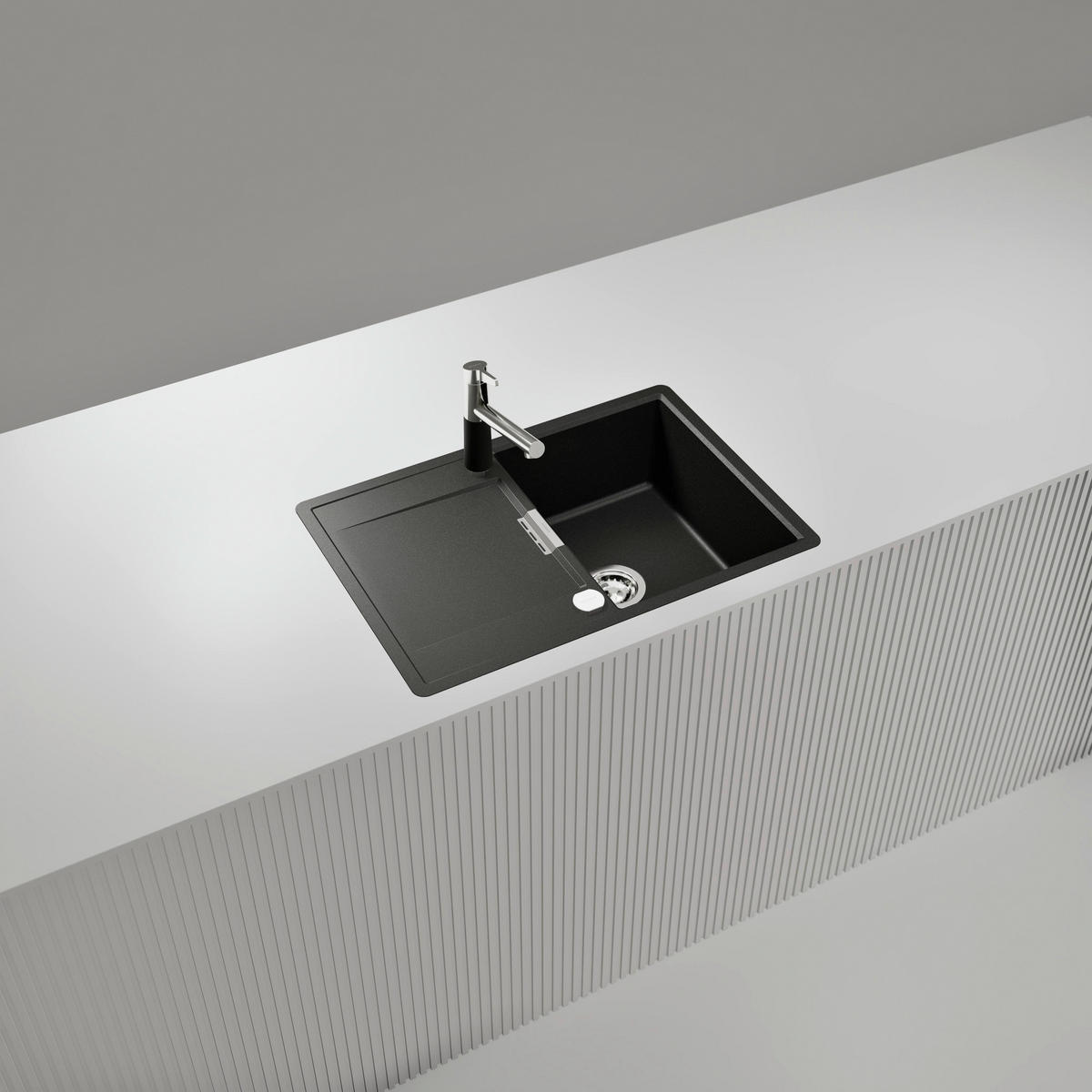 SPÜLE MOND100SFBSTO  - Grau, Basics, Stein (74/30,5/51cm) - Schock