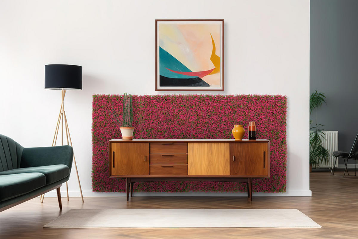 AKUSTIKPANEEL Modular Wall System Design Flora 52/52/2,8 cm  - Rosa, MODERN, Kunststoff (52/52/2,8cm) - Jangal