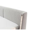 POLSTERBETT Beleuchtung 140/200 cm  in Creme  - Creme/Schwarz, MODERN, Textil/Metall (140/200cm) - Novel